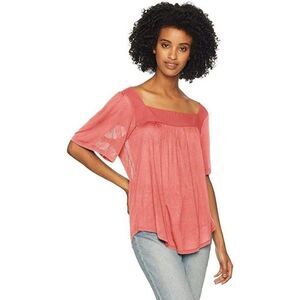 Size Small Lucky Brand Shadow Stripe Peasant Top